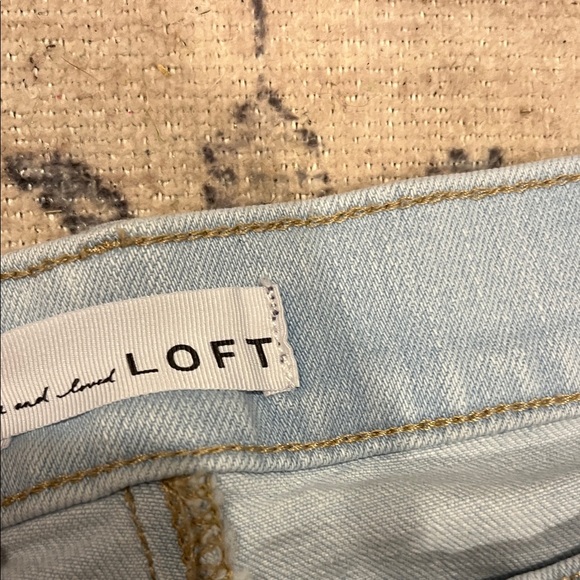 LOFT Women's Straight Leg Jeans in Light Blue - Picture 4 of 7